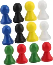 CORHAD Smooth Wooden Chess Pieces 12pcs Set King Figures for Chessboard Go and Flight Chess Games