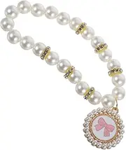 Happyyami Pet Pearl Necklace Cat Necklace Collar Dog Necklace Collar Cat Pearl Collar Pearl Dog Collar Large Breed Dog Necklaces for Medium Dogs Girl Dog Pearl Collars Pearl Cat Collar Abs
