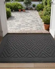 DEXI Front Door Mat for Entryway 32x48 Washable Entry Rugs with Non Slip Back...