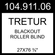 IKEA TRETUR Blackout Roller Blind White 27x76 ¾" 104.911.06