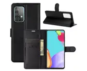 For Samsung Galaxy A52 5G Premium Leather Wallet Flip Case - Black