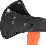 Linkidea Axe Knife Sheath for 5'' Axe Edge, Double Snap Hatchet Protector Case, Logging Tools Cover Scabbard for Outdoors Work (Black)