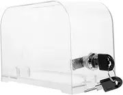 COHEALI Business Card Holder Box: Sleek And Modern Case For Business Cards And Notes - 7.3x4.5x4inch Clear Box For Office Parties And Exhibitions