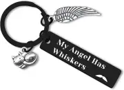 Pet Memorial Keychain Sympathy Gift Loss of Cat Pet Loss Jewelry for Cat Lover F
