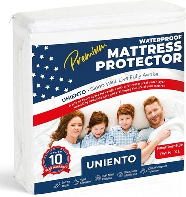 Mattress Protector Fitted TwinXL - College Dorm Room, New Twin XL, White