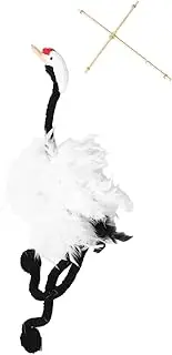 SUPVOX Crane String Puppet Performance Plush Plume Plumes for Adults Marionette Plumes Crane Plumes Crane Plush Marionettes Yarn Crane Plume Show Supplies Marionettes Plume Wool