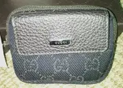 GUCCI Authentic Leather Canvas 'GG' Logo Monogram Coin Purse Mini Zip Wallet NWT