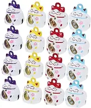 SHINEOFI Fortune Cat Charm Pendant Set 20pcs Cat Ornaments Lucky Charms for DIY Projects