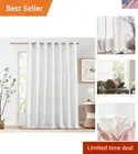Elegant Off White Linen Blend Curtain 100x108 - Grommet Top, Light Filtering