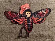U Pick Vintage Inspired Mothman Insect with Skull Halloween Cardstock Decoration