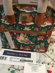 Disney Dooney 2022 Vintage Christmas Domed Satchel NWTS