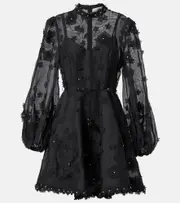 [Zimmermann] Zimmermann Matchmaker Lift Off linen and silk minidress AU 10 black