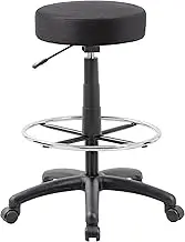 (Black) - Boss Office Products Black Dot Adjustable Drafting Stool