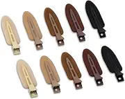 Cptots 10 Pcs Creaseless No Crease No Bend Flat Hair Clips For Styling Non Slip Makeup Clips For Women Salon Hairstyle,Matte Black Gradual Brown Beige
