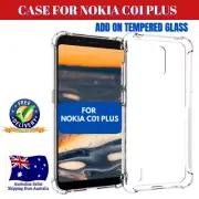 For Nokia C01 Plus Clear Gel Case Shockproof Heavy Duty Anti-Knock Bumper Cover