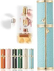 AlxMuNao Perfume Atomizer Refillable,Empty Portable Cologne Dispenser,Mini Aftershave Sprayer for Men and Women 5ML(Sky Blue)