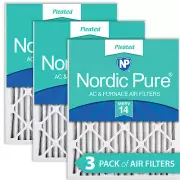 Nordic Pure 18x24x2 Pleated MERV 14 Air Filters 3 Pack