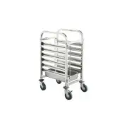 Gastronorm Trolley, 380x550x1000mm, Stainless Steel, Fits 6x 1/1 GN Trays / Pans