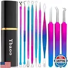 Pimple Popper Tool Kit - Ybaoo 10 Pcs Blackhead Remover Comedone Extractor Ki