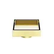 Nero Square Tile Insert Floor Waste 100mm (50mm Outlet) Brushed Gold NRFW006BG