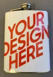 Set of 15 "Create your Own" Flasks 8oz Stainless Steel Drinking Whiskey
