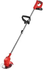 FREEZYMAN Electric Lawn Mower Wireless Lawn Trimmer, Rechargeable Lithium Battery Lawn Mower, Small Household Lawn Mower red (Size : 36V/6.0AH Battery)
