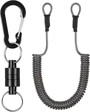 Daseeme Tool Lanyard Bungee Cords with Carabiner Clips Strong ic Net Release for Fly Fishing with Quick Release Carabiner and Stretchable Spring Cord