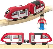 TOPLIVING Battery Operated Action Locomotive Train (Magnetic Connection)- Powerful Engine Bullet Train Compatible with Thomas, Brio, Chuggington - Toys Car for Toddlers