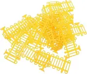 50pcs Simulated Isolation Fence Pet Fence Cage Outdoor Expandable Fence Barrier Enclosure Farm Animal Gate Model Fence Garden Edging Border Artificial Hedge Car Pp Yellow