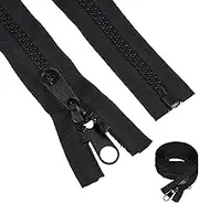 Artibetter 2 Way Zipper 78 Inch Heavy Duty Zippers Separating Resin Zipper with Double Slider for Tent Sewing Sleeping Bag Dog Bed Boat Canvas Outdoor Camping Tent