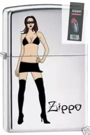 Zippo 4998 woman chrome DISCONTINUED Lighter + FLINT PACK