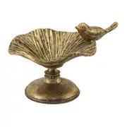Willow & Silk Vintage Alloy 12cm Ring Holder w/Perched Bird/Table/Shelf/Decor