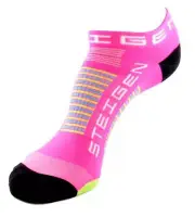 Steigen Pink Tutti Frutti Unisex No Show Running Socks