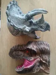 Dinosaur Hand Puppets Triceratops & T Rex Model Children Outdoor Toy Kid Gift