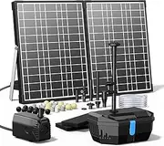 NFESOLAR Solar Fountain Kit, 30W Solar Pond Pump with Filter, 200 GPH Submersible Pump, 4 Sprayers for Outdoor Pond, Fish Tank and Garden Water Features