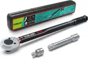GOMLERT 1/2 Inch Drive Click Torque Wrench 28-210 Nm Set Black-Au