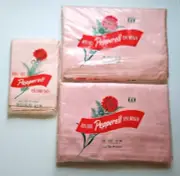 NOS Vintage Red Label Pepperell Fine Muslin Flat 81x108 Pink Pillow Sheet 42x36