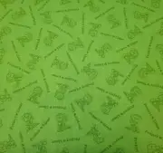 Project Linus Peanuts BTY Quilting Treasures Charlie Brown Snoopy Tonal Green