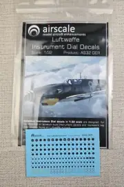 airscale Luftwaffe Cockpit Instrument Dial decals - 1/32 scale AS32 GER