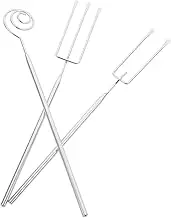 SECFOU 1 Set Stainless Steel Fondue Fork Dipping Forks for Cheese Chocolate Vegetables Dishwasher Safe Ergonomic Grip Reusable Kitchen Utensils