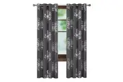 1 X Panel Eyelet 140-300cm (W)/ 221cm (D) Blackout curtain Silver/Grey