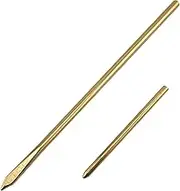 ALLCLEAN 2Pcs Brass Sewing Leather Needle Manual Lacing Threading Needle LeatherCraft Tool Handmade Leather Needles for Hand Stitching-Brass Long Jumbo Lacing Needles