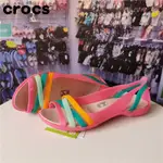 CROCS 卡駱馳 女鞋 伊莎貝拉二代 果凍魚嘴鞋 輕便 平底鞋 沙灘鞋 涼鞋 戶外 女涼鞋 204912 天堂粉