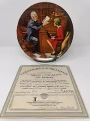 1986 Knowles Norman Rockwell "The Professor” Collector Plate NIB