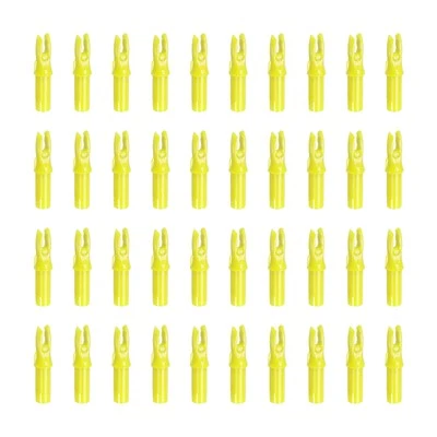 Archery Arrow Nocks 6.2mm 0.244", 40 Pack Insert Arrow Nock, Yellow