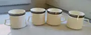 Lot Of 4 Mikasa Bone China *Solitude* Coffee Cups