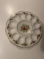 Vintage Royal Albert Old Country Roses Deviled Egg Dish Plate 11” Wide New