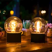 在飛比找Yahoo奇摩購物中心優惠-法國三寶貝 黑色遙控LED燈泡造型夜燈 兩型 錢幣鎢絲