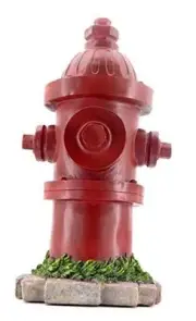 22472 Fire Hydrant Statue Dog Training Lamp Post 14 inch Indoor Outdoor