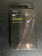 NIKE PRO FOOTBALL SLEEVES W/ DRI-FIT BLACK ONE PAIR S/M NEW IN BOX